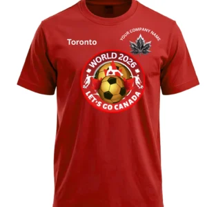 Toronto Fan Club Soccer T-Shirt / Red Center Large Design